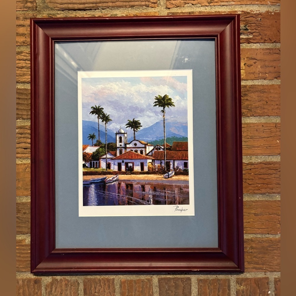 Vintage Alex Pauker Framed Seriolithograph Reflections with COA Size 14”x17”